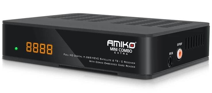 AMIKO Mini Combo Extra - DVB-S2/T2/C přijímač (H.265/HEVC)