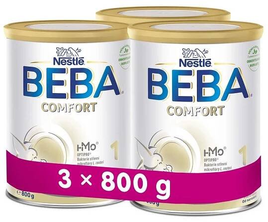 3x BEBA COMFORT 1 HM-O 800 g - Počáteční kojenecké mléko | feedo.cz