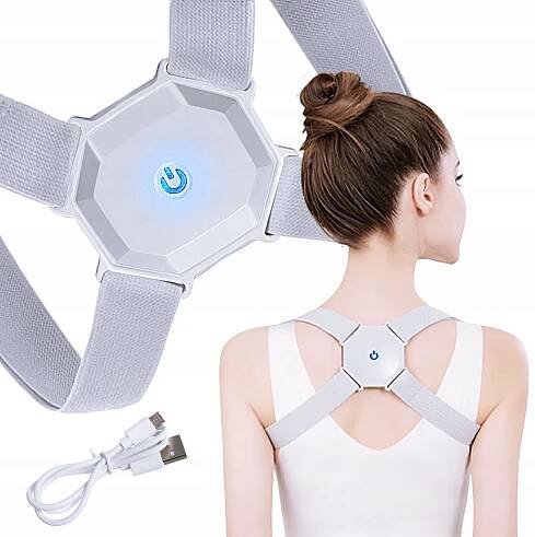 KOREKTOR VAD ORTOPEDICKÉHO DRŽENÍ TĚLA NA ZÁDECH S ZVUKEM, ROVNÁ ZÁDA, USB