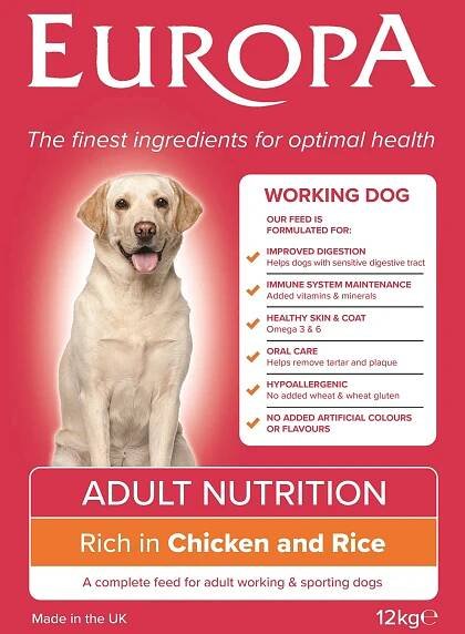 Pets Love Europa. Chicken & Rice Adult 2kg