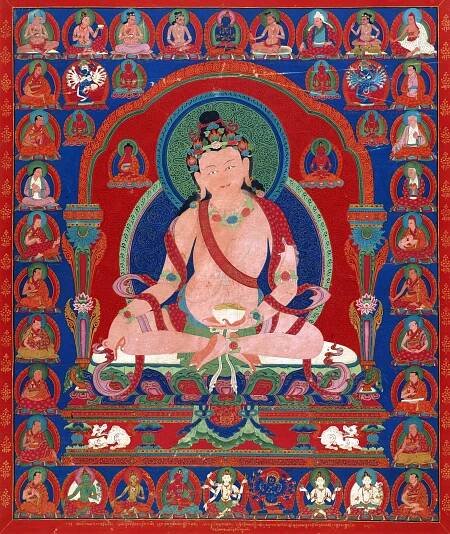 Thangka Depicting Mahasiddha Avadhutipa, c. 1600, distemper on cloth, 78.7 x 66 cm