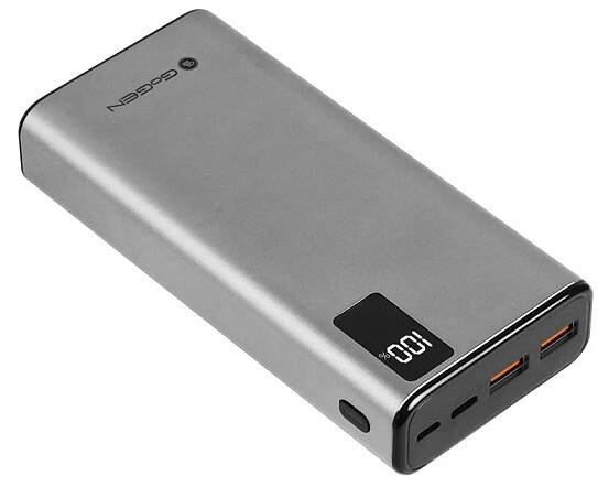 Powerbanka GoGEN PB200008 20000 mAh, USB-C PD 20W - stříbrná