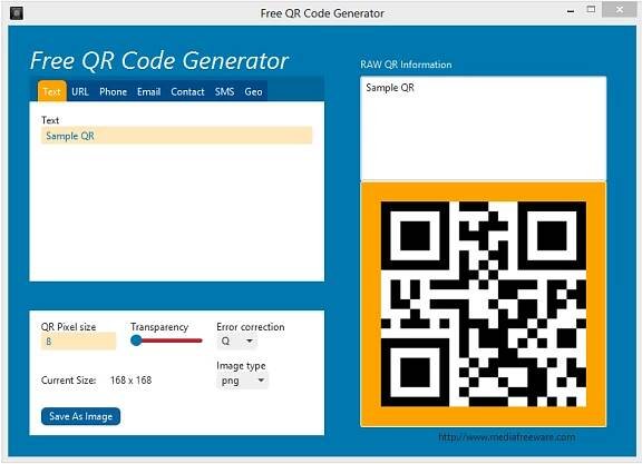 Free QR Code Generator - Media Freeware Download