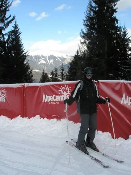 Alpe Cermis - tady někde končí Tour de Ski - Cesta nahoru