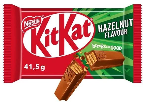 KitKat 4Finger Čokoládová tyčinka s oplatkou a lískooříškovou příchutí