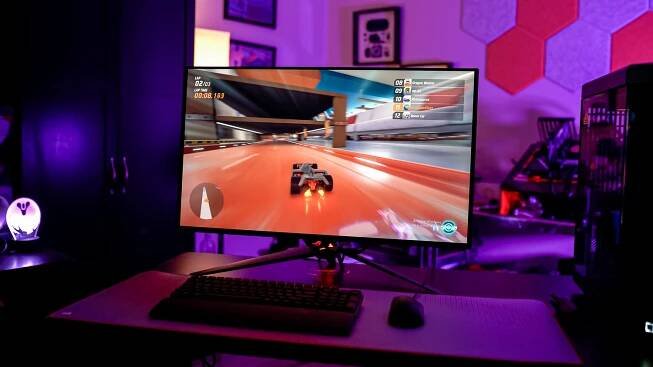Hot Wheels Unleased on the Asus ROG Swift PG32UCDM.