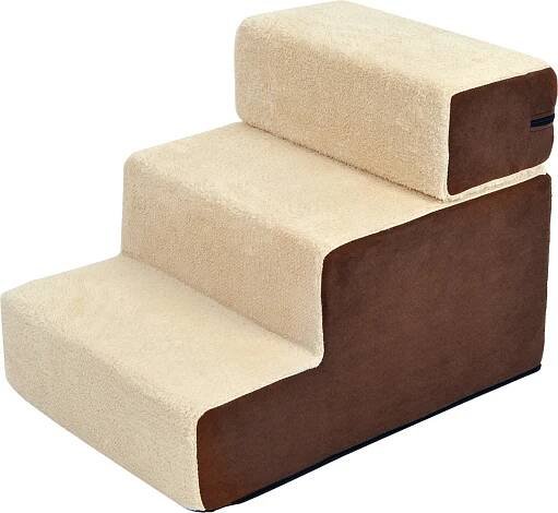 Schody pro domácí mazlíčky D06-004, béžové, 54 x 40 x 39 cm