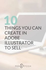 Can you make extra money online? Graphic Design can be a profitable online business with the right tools. Most designs can be created using Adobe Illustrator.  Read about the  top 10 projects you can sell on Etsy that can be made by using Adobe Illustrator.  #AdobeIllustrator #GraphicDesign
