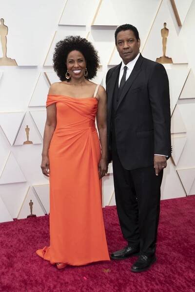 Red Carpet - Pauletta Washington, Denzel Washington - Oscar 2022 - Z akcí
