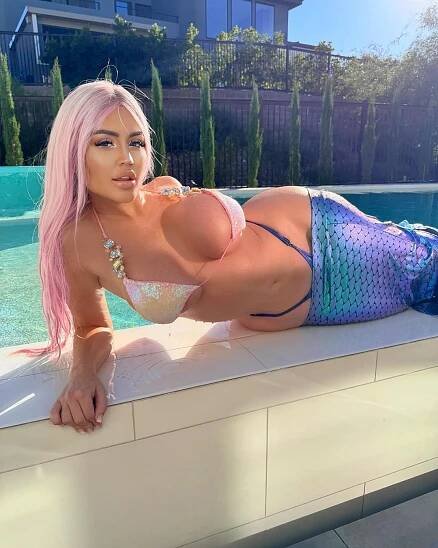 She has dressed as a mermaid