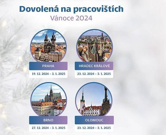 Provozní doba na pracovištích – Vánoce 2024 - Fyzioterapie EuroPainClinics