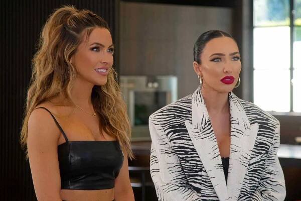 Selling Sunset. Chrishell Stause, Bre Tiesi in season 7 of Selling Sunset. 
