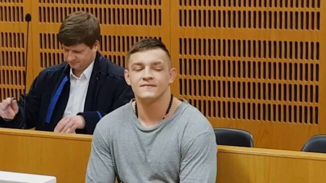 Zápasník Tadeáš „Mawar“ Růžička před soudem (25. 2. 2025)