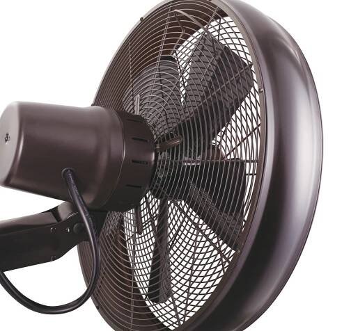 Lucci air 213125 - Nástěnný ventilátor BREEZE 55W/230V černá/hnědá pr. 46 cm + dálkové ovládání