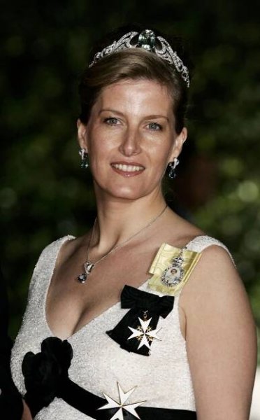 The Countess of Wessex arrives at the Opera Garnier for a celebration of the enthronement of Prince Albert II of Monaco on November 19, 2005 (Pascal Le Segretain/Getty Images)