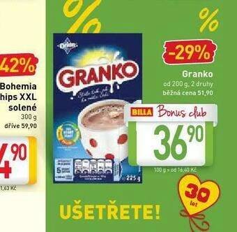 Billa Orion granko nabídka