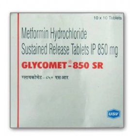 Glycomet 850 mg - Metformin Hydrochloride - USV Limited, India
