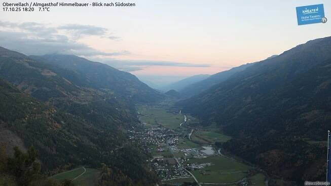 Obervellach / Almgasthof Himmelbauer - Blick nach Südosten - Foto-Webcam.eu
