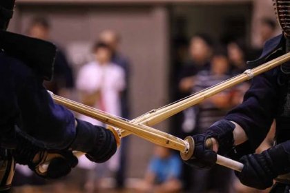 Kendo je moderní japonské bojové umění — Stock fotografie