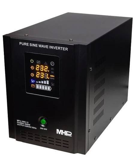 MHPower MPU-1600-12, UPS, 1600 W, čistý sinus, 12V, MPU-1600-12