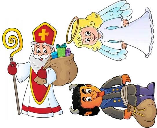 Jedlé obrázky - Mikuláš, čert a anděl na perníky