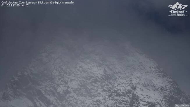Großglockner Zoomkamera - Blick zum Großglocknergipfel - Foto-Webcam.eu