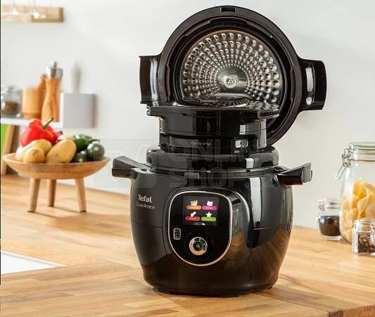 Multifunkční hrnec Tefal EXTRA CRISP LID EY150830 černý