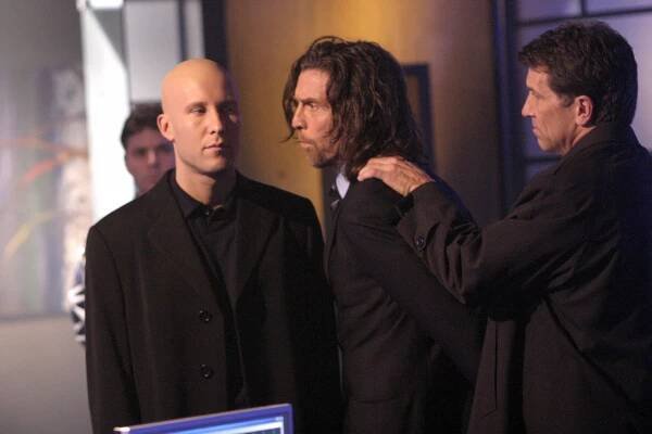 Smallville - Odpuštění - Z filmu - Michael Rosenbaum, John Glover, Gary Hudson