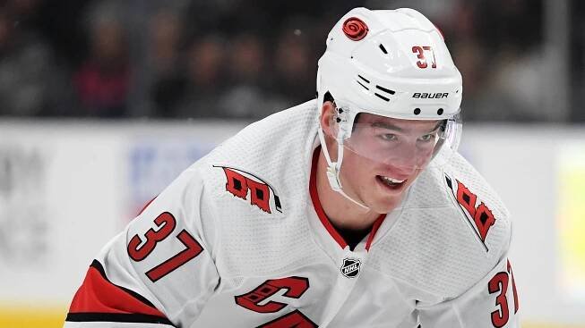 Andrei Svechnikov – Rising Star of Ice Hockey Wallpaper