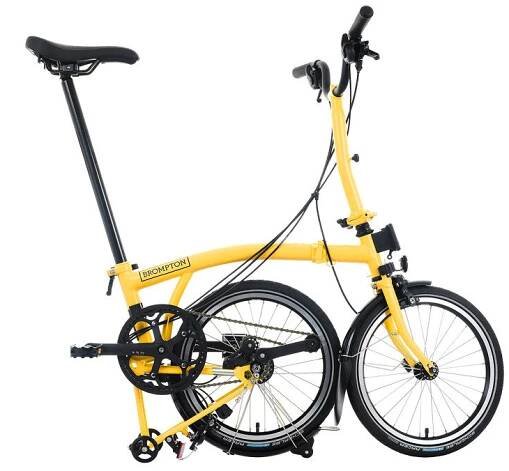 Skládací kolo Brompton C Line 12Speed, Yellow/Yellow