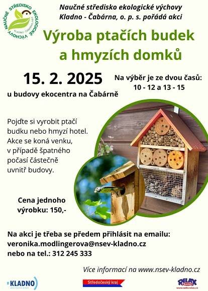 Výroba ptačích budek a hmyzích domků | Kladensko - Slánsko
