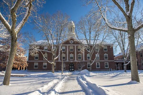 photo of Stevens Hall in winter
