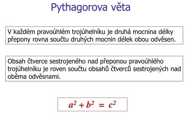 PPT - EUKLIDOVY VĚTY A PYTHAGOROVA VĚTA PowerPoint Presentation, free download - ID:4630558