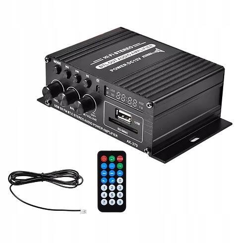BLUETOOTH ZESILOVAČ 2-KANÁLOVÝ BLUETOOTH AUDIO ZESILOVAČ DO AUTA Impedance 16 Ω