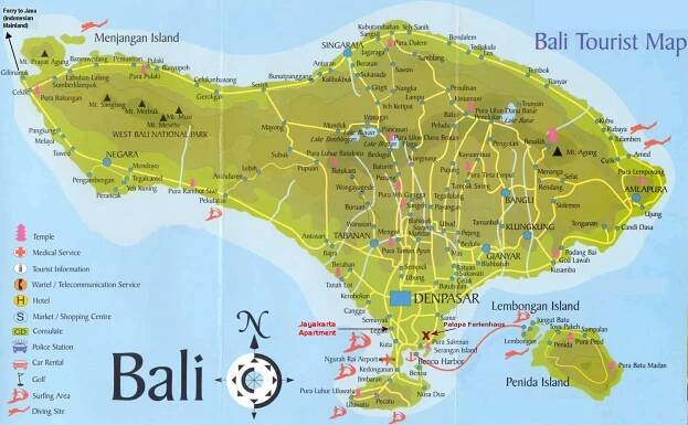 Mapa Bali