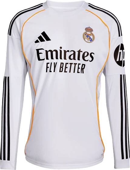 Pánský domácí dres s dlouhým rukávem adidas Real Madrid 2025/26