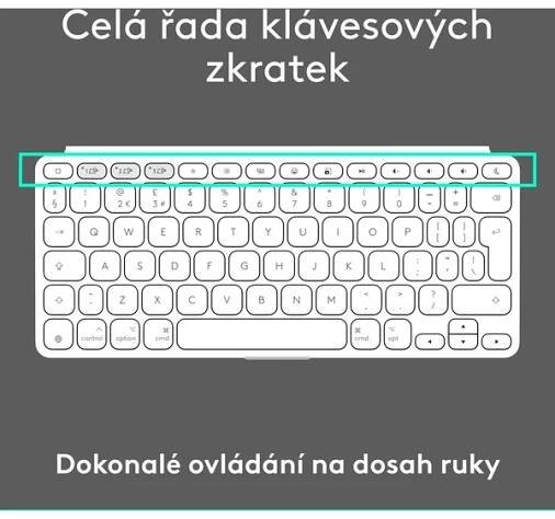 Logitech Keys to go 2 Apple bezdrátová US klávesnice šedá - Klávesnice - Obrázek 3245000J01