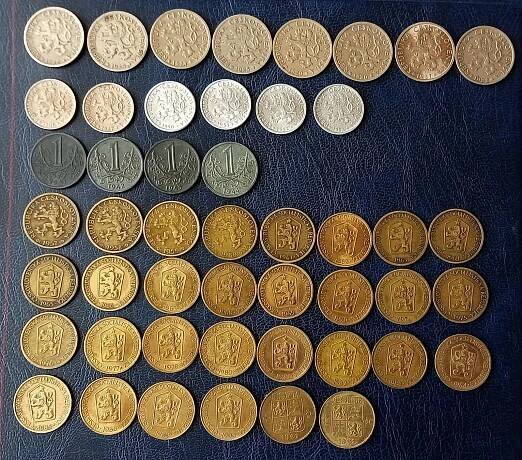 ČSR 1 KČS 1922-5,29-30,37-8,41-44,46-47,50-53,57-71,75-77,79-86,89-92 - Numismatika
