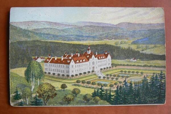 NOVÁ VES POD PLEŠÍ sanatorium okres Příbram MF R-U 1911 J2 sleva - Pohlednice místopis