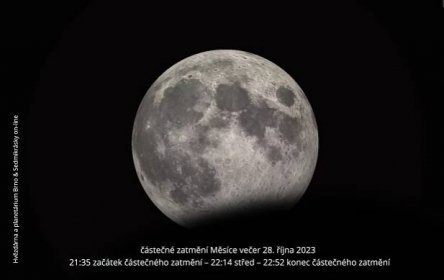 Částečné zatmění Měsíce na vás čeká na Den vzniku samostatného československého státu