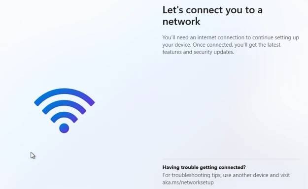Let's connect you to a network