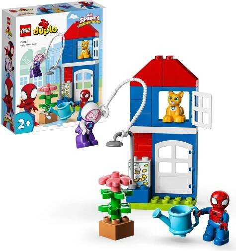 LEGO 10995 DUPLO Spider-Manův dům, Spideyho stavebnice na stavění s figurkou a