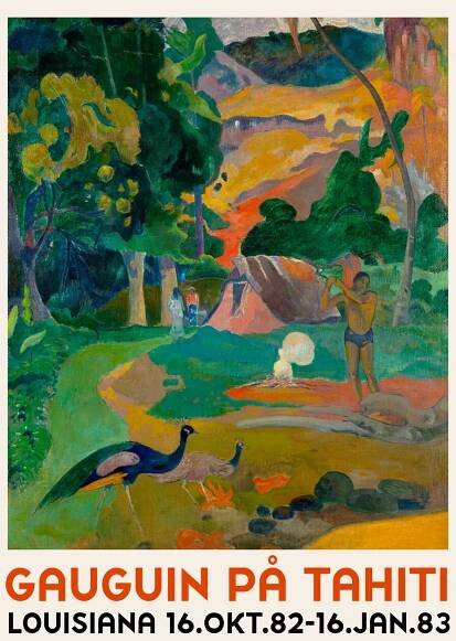 Landscape & Peacocks (Colourful Exhibition) - Paul Gauguin | Reprodukce slavných obrazů na zeď | Posters.cz