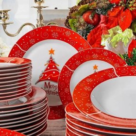 Vánoční sada obědových talířů Vánoce 36 dílků Veweet Kód výrobce Veweet008