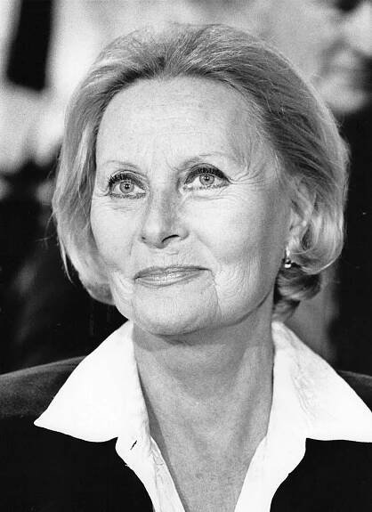 Herečka Michèle Morgan na zábere z roku 1987.