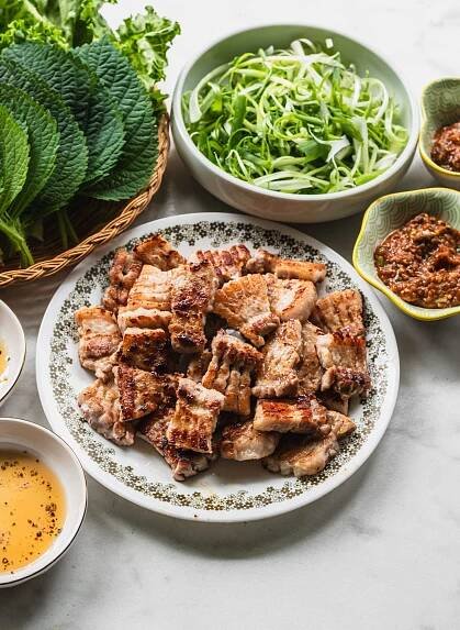 ingredients for korean grilled pork belly