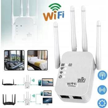 ZESILOVAČ SIGNÁLU WIFI BEZDRÁTOVÉ SÍTĚ PRO ZESILOVAČ REPEATER 1200 MB/S