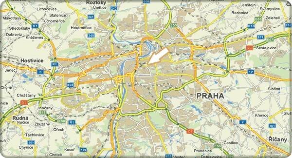 mapa praha