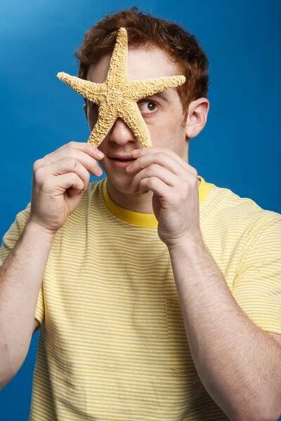 NEW YORK - JANUARY 16: for Features. Ethan Slater, star of SpongeBob Squarepants the musical, is pictured in the studio on January 10, 2018. (Annie Wermiel/NY Post)