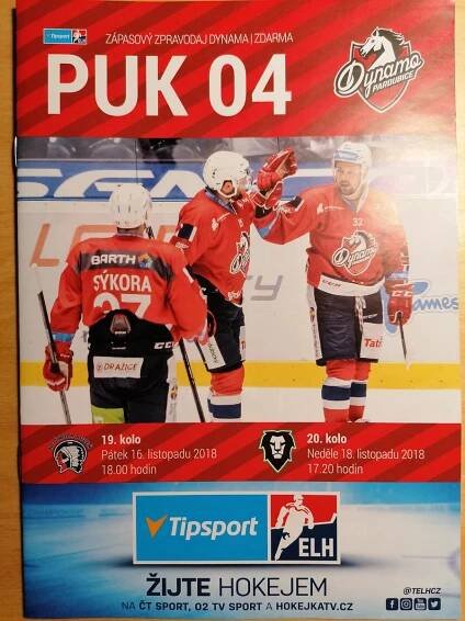 Zpravodaj Dynamo Pardubice - HC Škoda Plzeň (13.11.2018)